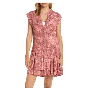 - Poupette St. Barth Red Floral Amora‎ Floral Dress S
